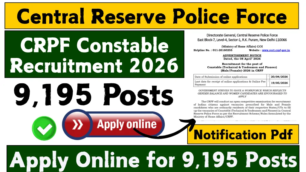 CRPF Constable Recruitment 2026